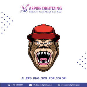 Angry Gorilla Vector – Urban Style with Red Cap