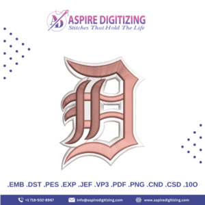 B 3D Embroidery Design – Bold & Dimensional Monogram for Custom Stitching