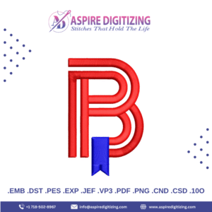 Bold “B” PUFF Embroidery Logo – Custom 3D Design for Hats & Apparel