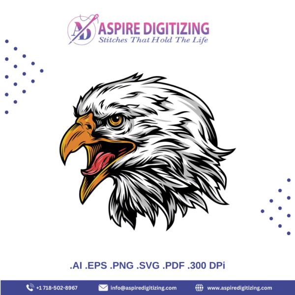 Bald Eagle Head Vector – Powerful American Symbol in Detail