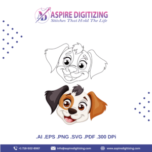 Brown & White Spotted Dog Vector – Playful Pet Clipart for Crafts & Decor