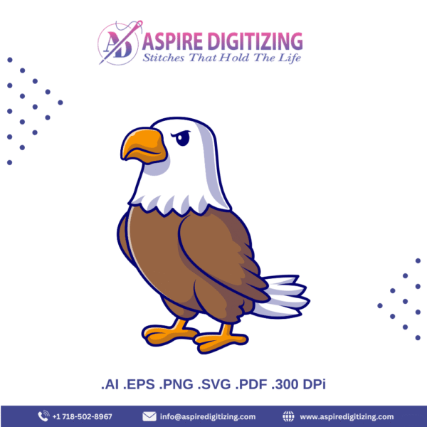 Cartoon Bald Eagle Vector – Fun & Patriotic Character Illustration