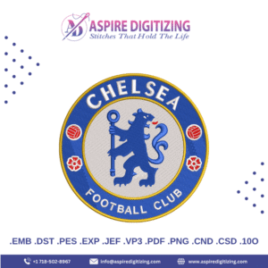 Chelsea Football Club Embroidery Design – Premium Stitch for Fans & Sportswear