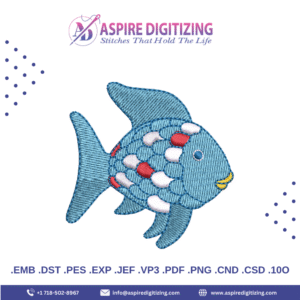 Digitized Fish Design – Aquatic Elegance in Every Stitch