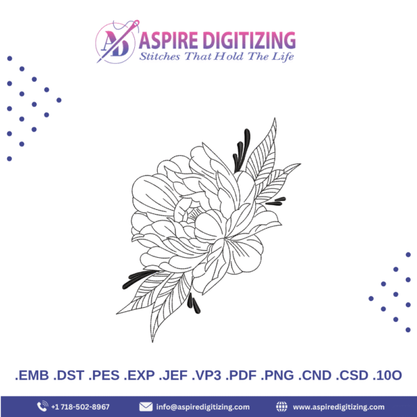 11 Digitized Embroidery Designs Bundle – Logos, Floral, Animal & Sun Theme Stitch Pack - Image 8