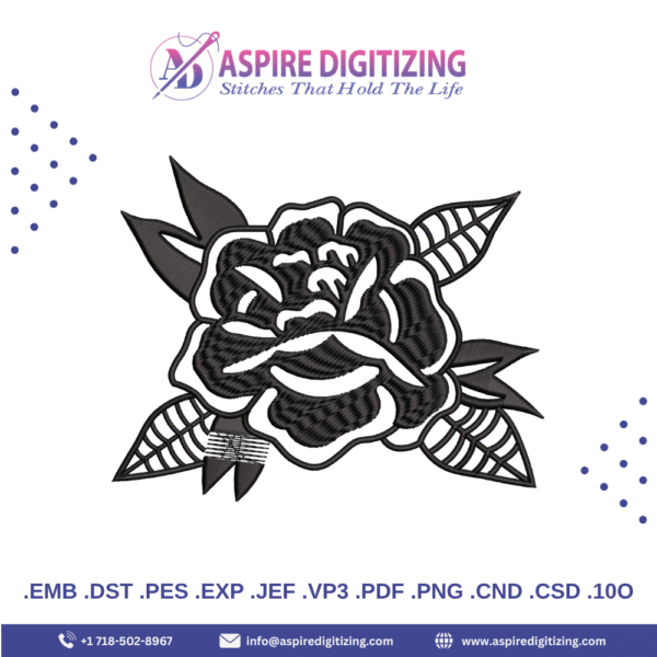 11 Digitized Embroidery Designs Bundle – Logos, Floral, Animal & Sun Theme Stitch Pack - Image 9