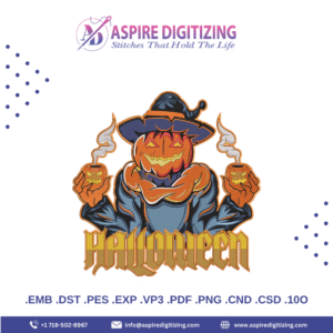 Halloween Embroidery Design – Spooky Digitized Art for Seasonal Stitching
