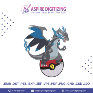 Mega Charizard X Design – Fierce Blue Flame Dragon for Power & Style
