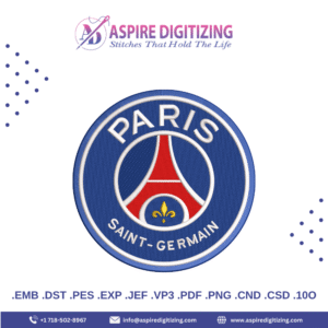 Paris Embroidery Design – Elegant City Wordmark for Apparel, Decor & Accessories