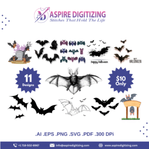 11 Halloween Bat Vector Bundle – Flying, Cartoon, Vintage & Spooky Bat Designs