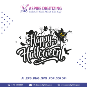 Happy Halloween Vector with Classic Spooky Elements