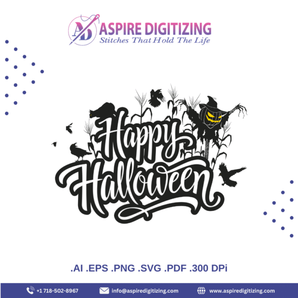 Happy Halloween Vector with Classic Spooky Elements